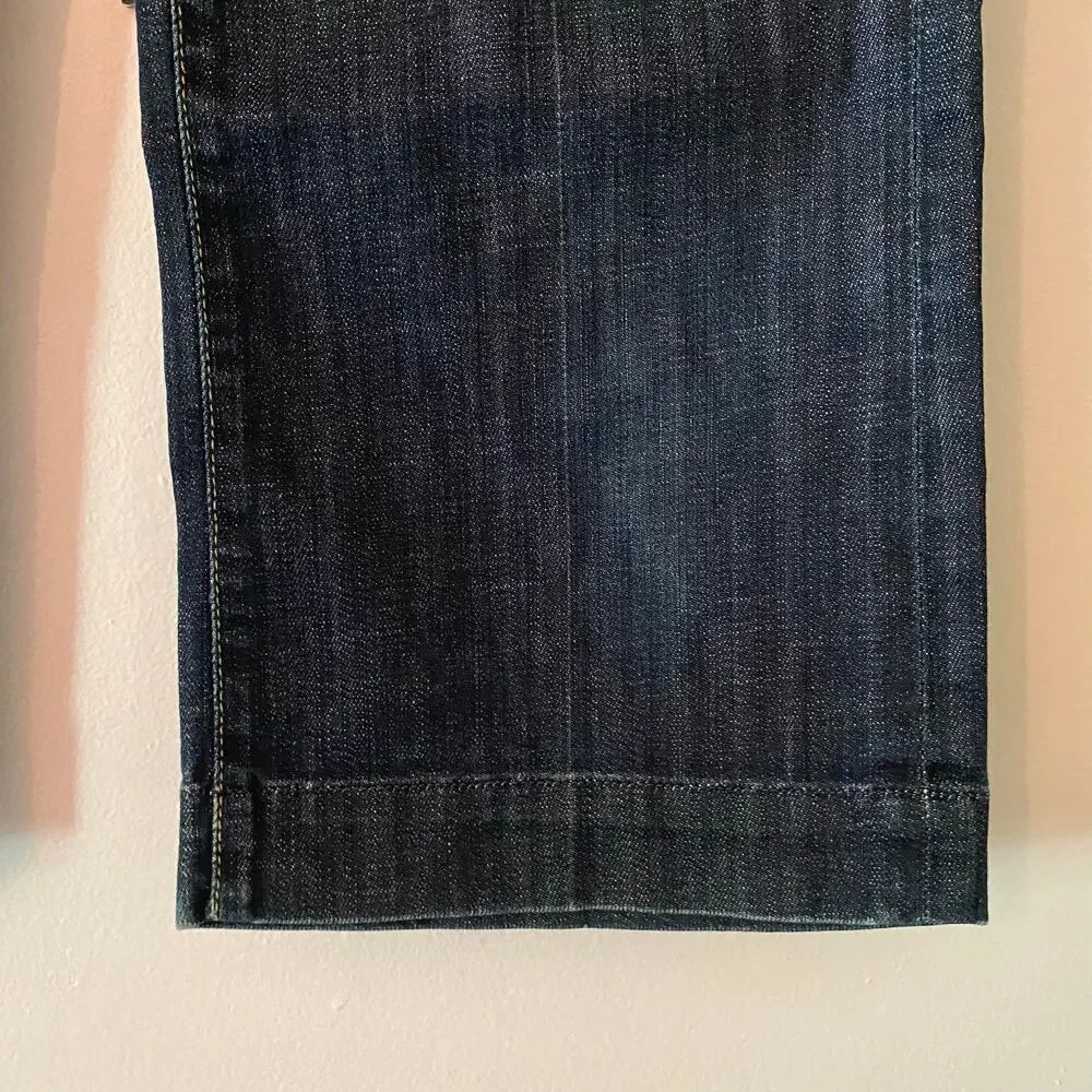 7 for all Mankind Dojo Capri Jeans Y2K Dark Wash Low Rise Retro Women's size 28